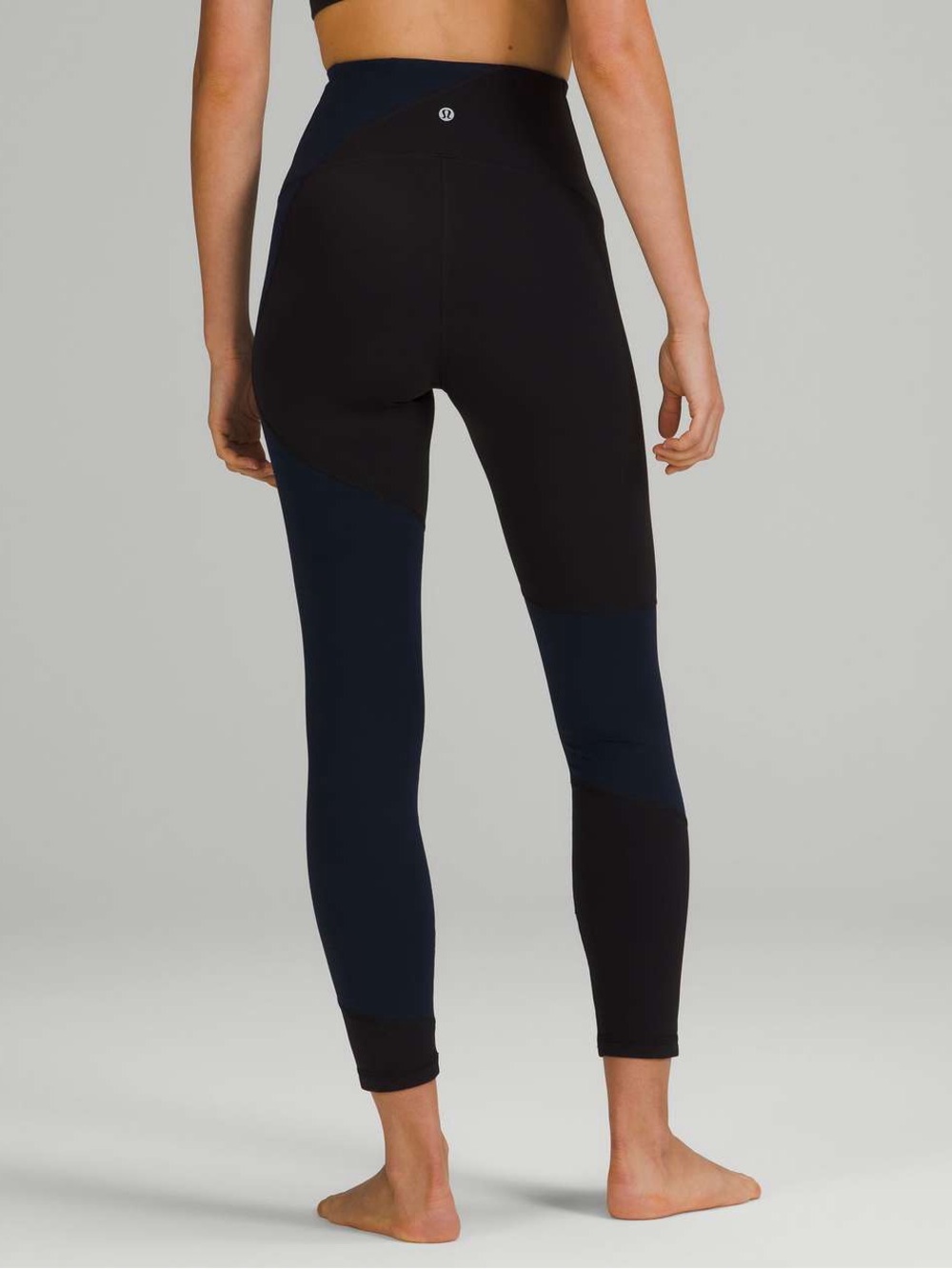 Lululemon Nulu Colour Block High-Rise Tight 25" Black / True Navy #168 - Picture 2 of 8